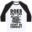 Virgin Teez  Baseball Tee Unisex Classic Baseball Tee / x-small / White/Black DOES KNITTING COUNT AS CARDIO? UNISEX CLASSIC BASEBALL TEE