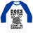 Virgin Teez  Baseball Tee Unisex Classic Baseball Tee / x-small / White/Blue DOES KNITTING COUNT AS CARDIO? UNISEX CLASSIC BASEBALL TEE