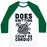Virgin Teez  Baseball Tee Unisex Classic Baseball Tee / x-small / White/Dark Green DOES KNITTING COUNT AS CARDIO? UNISEX CLASSIC BASEBALL TEE