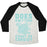 Virgin Teez  Baseball Tee Unisex Tri-Blend Baseball Tee / small / Oatmeal / Black DOES KNITTING COUNT AS CARDIO? UNISEX TRI-BLEND BASEBALL TEE