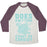 Virgin Teez  Baseball Tee Unisex Tri-Blend Baseball Tee / small / Oatmeal / Maroon DOES KNITTING COUNT AS CARDIO? UNISEX TRI-BLEND BASEBALL TEE