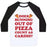 Virgin Teez  Baseball Tee Unisex Classic Baseball Tee / x-small / White/Black DOES RUNNING OUT OF PIZZA COUNT AS CARDIO UNISEX CLASSIC BASEBALL TEE