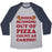 Virgin Teez  Baseball Tee Unisex Tri-Blend Baseball Tee / small / Athletic Gray / Navy DOES RUNNING OUT OF PIZZA COUNT AS CARDIO UNISEX TRI-BLEND BASEBALL TEE