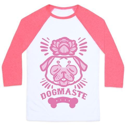 Virgin Teez  Baseball Tee Unisex Classic Baseball Tee / x-small / White/Neon Pink DOGMASTE UNISEX CLASSIC BASEBALL TEE
