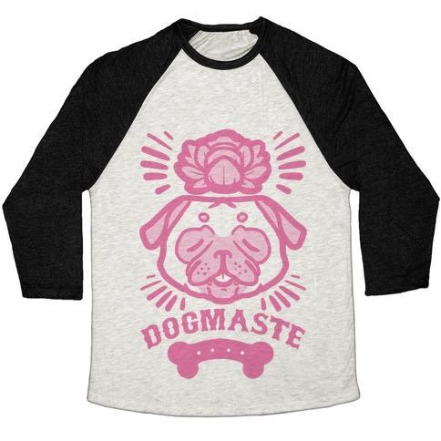 Virgin Teez  Baseball Tee Unisex Tri-Blend Baseball Tee / small / Oatmeal / Black DOGMASTE UNISEX TRI-BLEND BASEBALL TEE