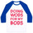 Virgin Teez  Baseball Tee Unisex Classic Baseball Tee / x-small / White/Blue DOING WODS FOR MY BODS UNISEX CLASSIC BASEBALL TEE