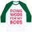 Virgin Teez  Baseball Tee Unisex Classic Baseball Tee / x-small / White/Dark Green DOING WODS FOR MY BODS UNISEX CLASSIC BASEBALL TEE