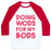 Virgin Teez  Baseball Tee Unisex Classic Baseball Tee / x-small / White/Red DOING WODS FOR MY BODS UNISEX CLASSIC BASEBALL TEE