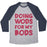 Virgin Teez  Baseball Tee Unisex Tri-Blend Baseball Tee / small / Athletic Gray / Navy DOING WODS FOR MY BODS UNISEX TRI-BLEND BASEBALL TEE