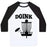 Virgin Teez  Baseball Tee Unisex Classic Baseball Tee / x-small / White/Black DOINK UNISEX CLASSIC BASEBALL TEE