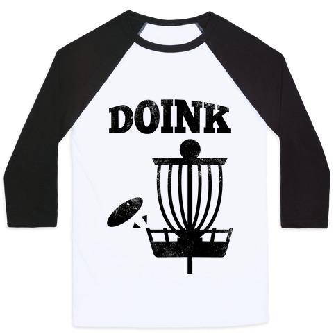 Virgin Teez  Baseball Tee Unisex Classic Baseball Tee / x-small / White/Black DOINK UNISEX CLASSIC BASEBALL TEE