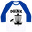 Virgin Teez  Baseball Tee Unisex Classic Baseball Tee / x-small / White/Blue DOINK UNISEX CLASSIC BASEBALL TEE