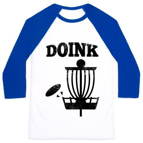 Virgin Teez  Baseball Tee Unisex Classic Baseball Tee / x-small / White/Blue DOINK UNISEX CLASSIC BASEBALL TEE