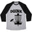Virgin Teez  Baseball Tee Unisex Tri-Blend Baseball Tee / small / Athletic Gray / Black DOINK UNISEX TRI-BLEND BASEBALL TEE