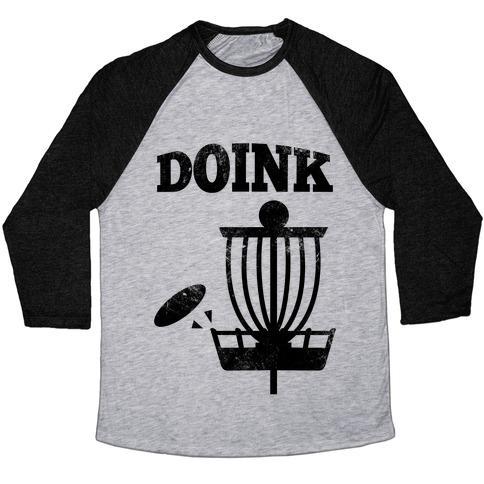 Virgin Teez  Baseball Tee Unisex Tri-Blend Baseball Tee / small / Athletic Gray / Black DOINK UNISEX TRI-BLEND BASEBALL TEE