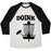 Virgin Teez  Baseball Tee Unisex Tri-Blend Baseball Tee / small / Oatmeal / Black DOINK UNISEX TRI-BLEND BASEBALL TEE