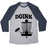 Virgin Teez  Baseball Tee Unisex Tri-Blend Baseball Tee / small / Athletic Gray / Navy DOINK UNISEX TRI-BLEND BASEBALL TEE