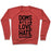 Virgin Teez  Pullover Crewneck Sweatshirt / x-small / Heathered Red DOMS. IT'S A LOVE HATE RELATIONSHIP CREWNECK SWEATSHIRT