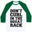 Virgin Teez  Baseball Tee Unisex Classic Baseball Tee / x-small / White/Dark Green DON'T CURL IN THE SQUAT RACK UNISEX CLASSIC BASEBALL TEE