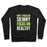 Virgin Teez  Pullover Crewneck Sweatshirt / x-small / Black DON'T FOCUS ON SKINNY, FOCUS ON HEALTHY CREWNECK SWEATSHIRT