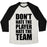 Virgin Teez  Baseball Tee Unisex Tri-Blend Baseball Tee / small / Oatmeal / Black DON'T HATE THE PLAYER, HATE THE TEAM UNISEX TRI-BLEND BASEBALL TEE