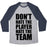 Virgin Teez  Baseball Tee Unisex Tri-Blend Baseball Tee / small / Athletic Gray / Navy DON'T HATE THE PLAYER, HATE THE TEAM UNISEX TRI-BLEND BASEBALL TEE