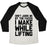 Virgin Teez  Baseball Tee Unisex Tri-Blend Baseball Tee / small / Oatmeal / Black DON'T JUDGE ME WHILE LIFTING UNISEX TRI-BLEND BASEBALL TEE