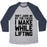 Virgin Teez  Baseball Tee Unisex Tri-Blend Baseball Tee / small / Athletic Gray / Navy DON'T JUDGE ME WHILE LIFTING UNISEX TRI-BLEND BASEBALL TEE