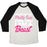 Virgin Teez  Baseball Tee Unisex Tri-Blend Baseball Tee / small / Oatmeal / Black DON'T LET MY PRETTY FACE FOOL YOU, I'M A BEAST UNISEX TRI-BLEND BASEBALL TEE