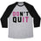 Virgin Teez  Baseball Tee Unisex Tri-Blend Baseball Tee / small / Athletic Gray / Black DON'T QUIT. DO IT. UNISEX TRI-BLEND BASEBALL TEE