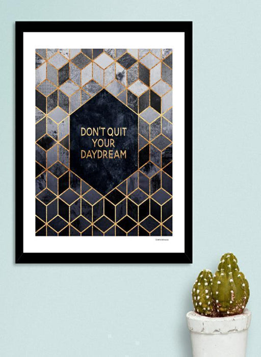 LUVD Framed Art Prints 8" x 11" / Black Don't quit your daydream   Frame