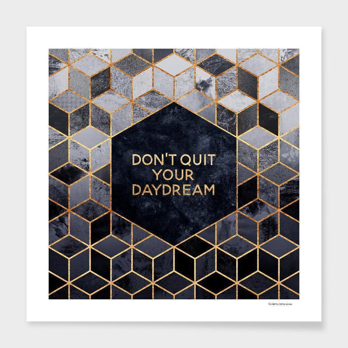 LUVD Framed Art Prints 8" x 11" / Black Don't quit your daydream   Frame