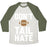 Virgin Teez  Baseball Tee Unisex Tri-Blend Baseball Tee / small / Oatmeal / Moss DON'T TAIL HATE (WHITE) UNISEX TRI-BLEND BASEBALL TEE