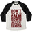 Virgin Teez  Baseball Tee Unisex Tri-Blend Baseball Tee / small / Oatmeal / Black DON'T TELL ME TO CALM DOWN IT'S FOOTBALL SEASON UNISEX TRI-BLEND BASEBALL TEE