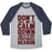 Virgin Teez  Baseball Tee Unisex Tri-Blend Baseball Tee / small / Athletic Gray / Navy DON'T TELL ME TO CALM DOWN IT'S FOOTBALL SEASON UNISEX TRI-BLEND BASEBALL TEE