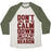 Virgin Teez  Baseball Tee Unisex Tri-Blend Baseball Tee / small / Oatmeal / Moss DON'T TELL ME TO CALM DOWN IT'S FOOTBALL SEASON UNISEX TRI-BLEND BASEBALL TEE