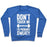 Virgin Teez  Pullover Crewneck Sweatshirt / x-small / Heathered Blue DON'T TOUCH ME, I'M PROBABLY SWEATY CREWNECK SWEATSHIRT