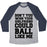 Virgin Teez  Baseball Tee Unisex Tri-Blend Baseball Tee / small / Athletic Gray / Navy DON'T YOU WISH YOUR GIRLFRIEND COULD BALL LIKE ME UNISEX TRI-BLEND BASEBALL TEE