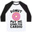 Virgin Teez  Baseball Tee Unisex Classic Baseball Tee / x-small / White/Black DONUT PUT ME DOWN FOR CARDIO UNISEX CLASSIC BASEBALL TEE