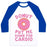 Virgin Teez  Baseball Tee Unisex Classic Baseball Tee / x-small / White/Blue DONUT PUT ME DOWN FOR CARDIO UNISEX CLASSIC BASEBALL TEE
