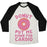 Virgin Teez  Baseball Tee Unisex Tri-Blend Baseball Tee / small / Oatmeal / Black DONUT PUT ME DOWN FOR CARDIO UNISEX TRI-BLEND BASEBALL TEE