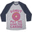 Virgin Teez  Baseball Tee Unisex Tri-Blend Baseball Tee / small / Athletic Gray / Navy DONUT PUT ME DOWN FOR CARDIO UNISEX TRI-BLEND BASEBALL TEE