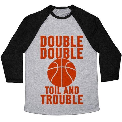 Virgin Teez  Baseball Tee Unisex Tri-Blend Baseball Tee / small / Athletic Gray / Black DOUBLE DOUBLE UNISEX TRI-BLEND BASEBALL TEE