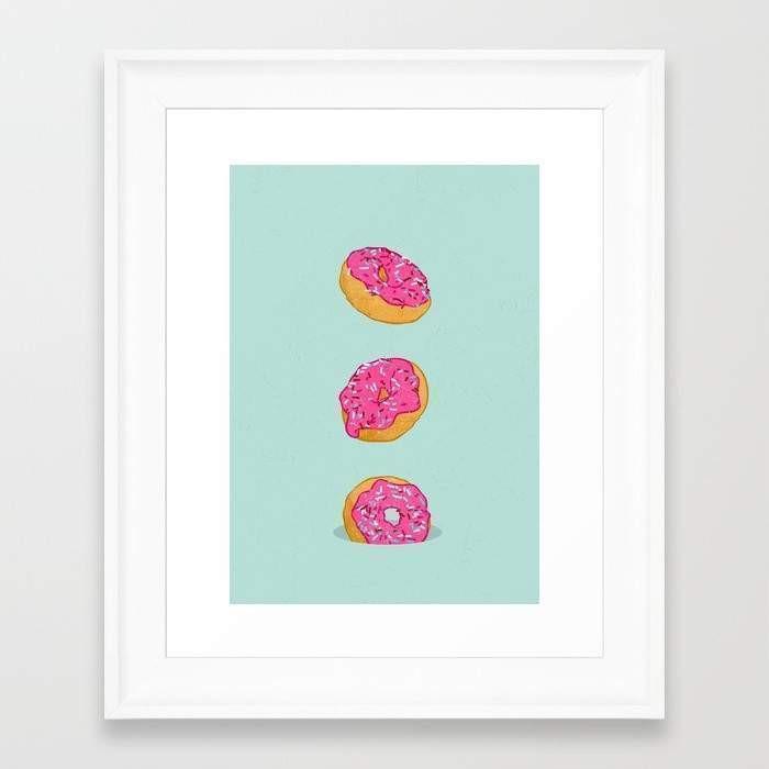 Deny Designs Framed Art Prints 8" x 11" / Black Doughnuts Frame
