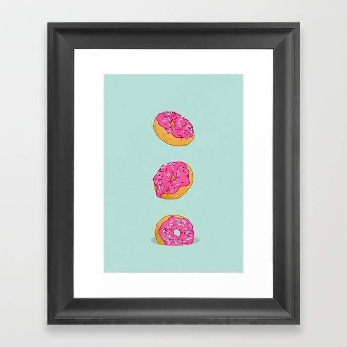 Deny Designs Framed Art Prints 8" x 11" / Black Doughnuts Frame