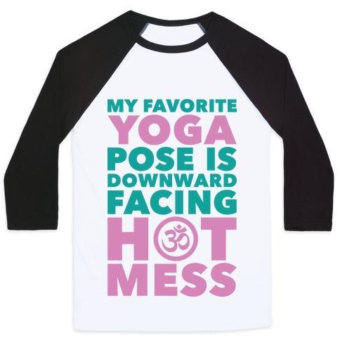 Virgin Teez  Baseball Tee Unisex Classic Baseball Tee / x-small / White/Black DOWNWARD FACING HOT MESS UNISEX CLASSIC BASEBALL TEE