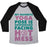 Virgin Teez  Baseball Tee Unisex Tri-Blend Baseball Tee / small / Athletic Gray / Black DOWNWARD FACING HOT MESS UNISEX TRI-BLEND BASEBALL TEE