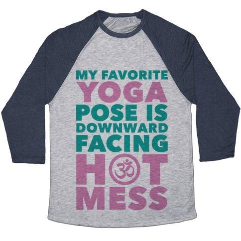 Virgin Teez  Baseball Tee Unisex Tri-Blend Baseball Tee / small / Athletic Gray / Navy DOWNWARD FACING HOT MESS UNISEX TRI-BLEND BASEBALL TEE