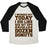 Virgin Teez  Baseball Tee Unisex Tri-Blend Baseball Tee / small / Oatmeal / Black DOZEN DONUT WORKOUT UNISEX TRI-BLEND BASEBALL TEE