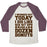Virgin Teez  Baseball Tee Unisex Tri-Blend Baseball Tee / small / Oatmeal / Maroon DOZEN DONUT WORKOUT UNISEX TRI-BLEND BASEBALL TEE